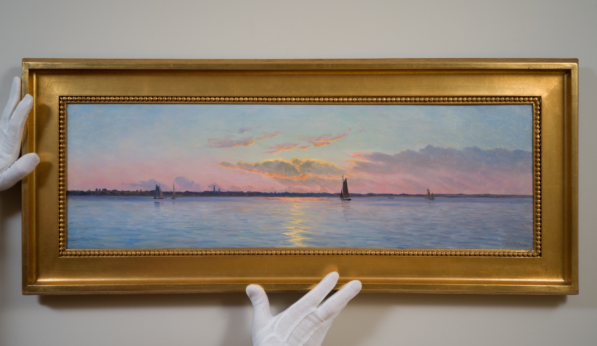 Albert Edward Wang - Coucher de soleil au large de la côte de Hellerup-photo-2