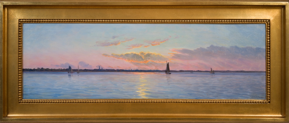 Albert Edward Wang - Coucher de soleil au large de la côte de Hellerup