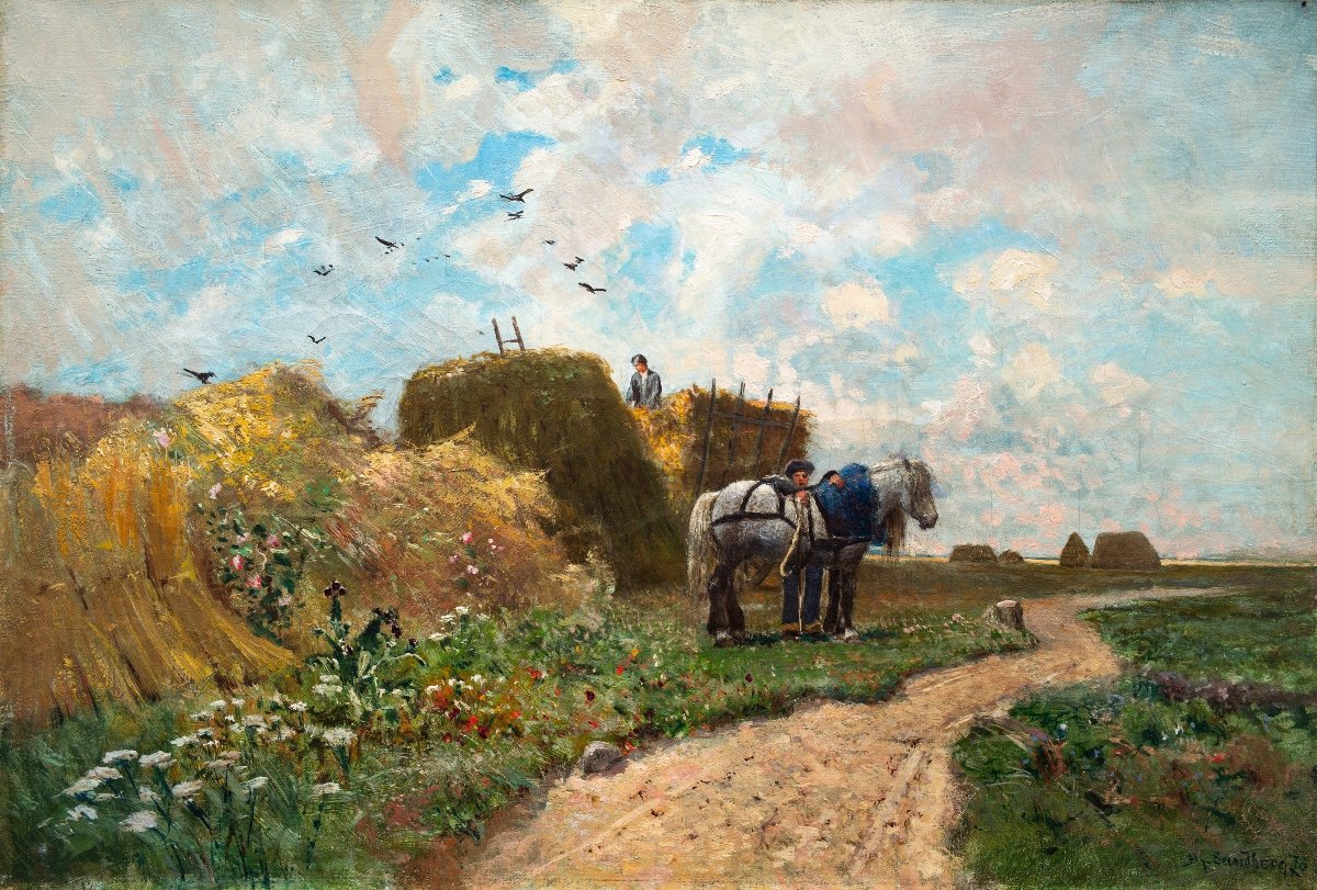 Harvest Time By Hjalmar Sandberg, 1876