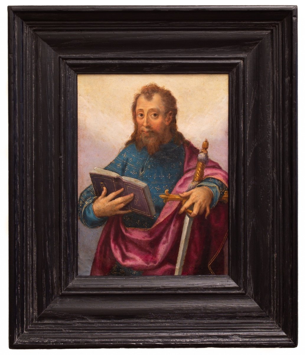 St Paul Avec épée Et Livre, École Maniériste, 1600s