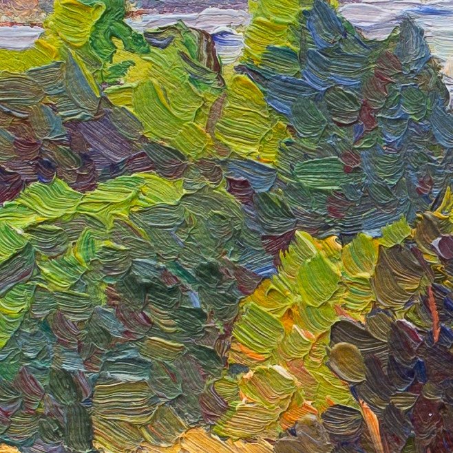 A Wooded Lakeland View, A Landscape Painting By Swedish Artist Carl Johansson-photo-4