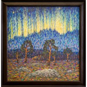 Helmer Hertzhoff (1873-1958) - Aurora Borealis (norrsken) 