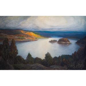 Axel Zachrison (1884 - 1944) - Landscape From Dalsland, Sweden