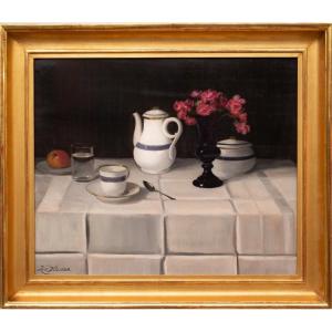 Still Life Painting By Hungarian Artist Rudolf Heverdle
