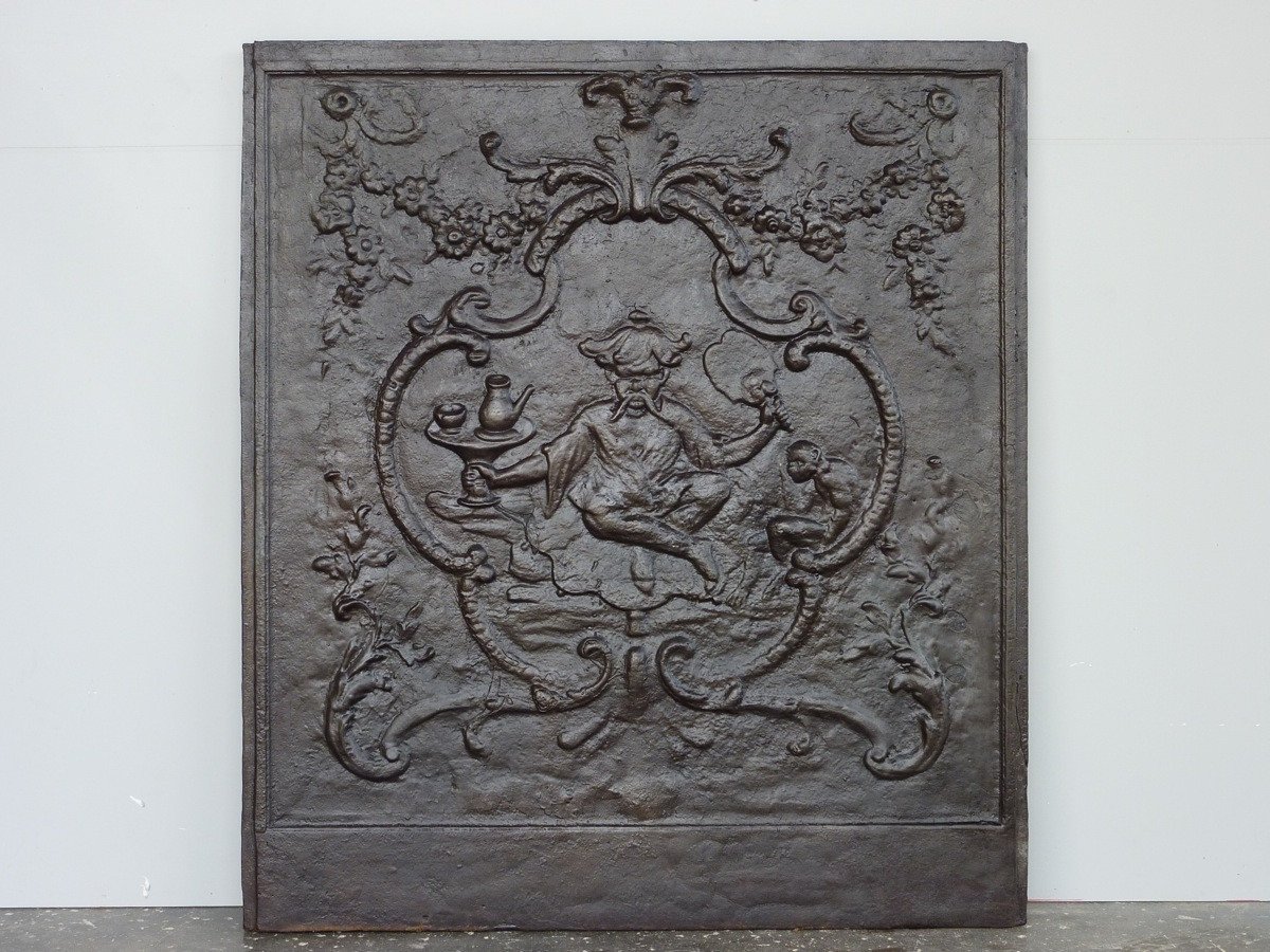 Plaque de cheminée, le service du thé  (77x87 cm)
