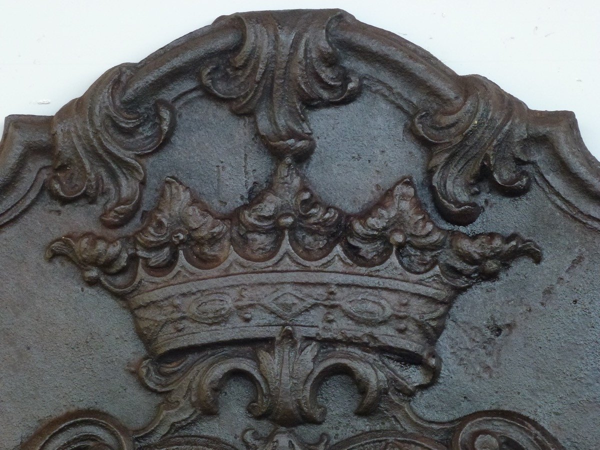 Fireback With The Arms Of Claude De Saint-georges And Françoise-éléonore De Montchanin-photo-3