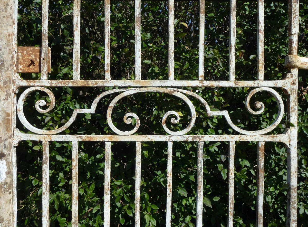 grille de parc forgée au XVIIème siècle, d'époque Louis XIV, en parfait état-photo-2