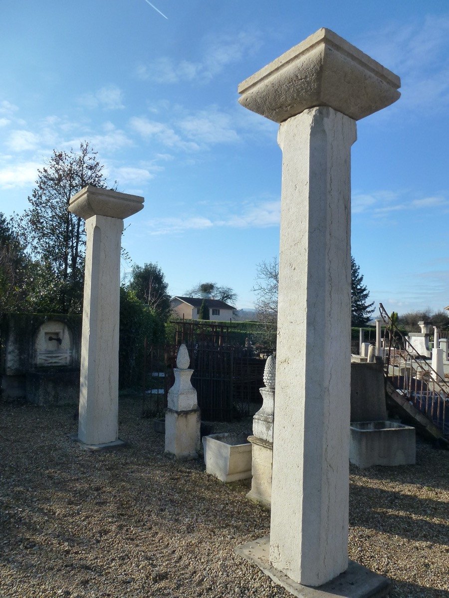 Pair Of Pillars Inspired By The Doric Order