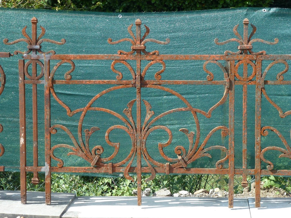 Important Wrought Iron Railing From The Art Nouveau Period-photo-3
