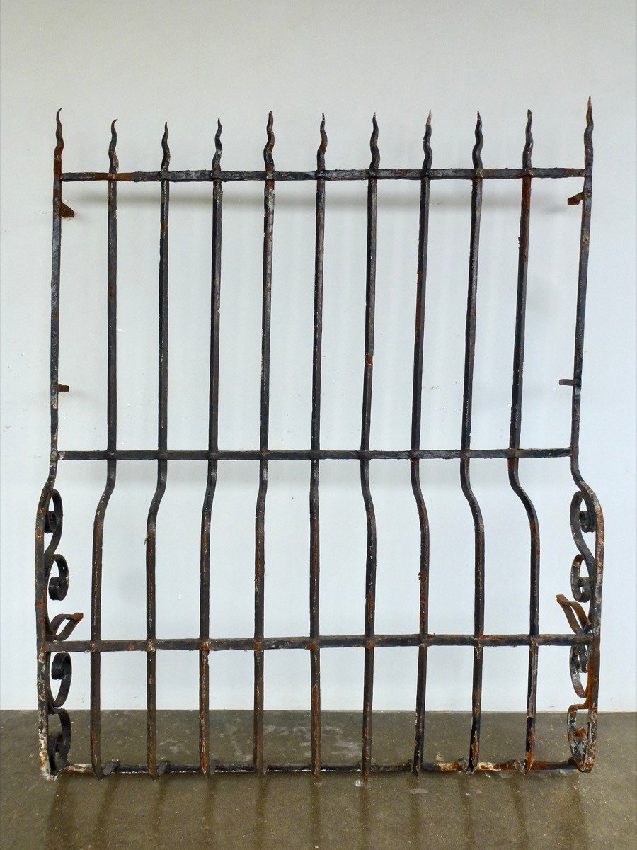 Curved Wrought Iron Window Defense Grille Executed In The 17th Century