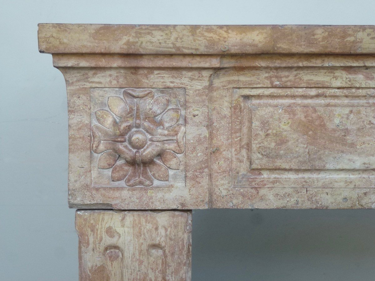 Small Louis XVI Period Fireplace In Marble Stone-photo-4