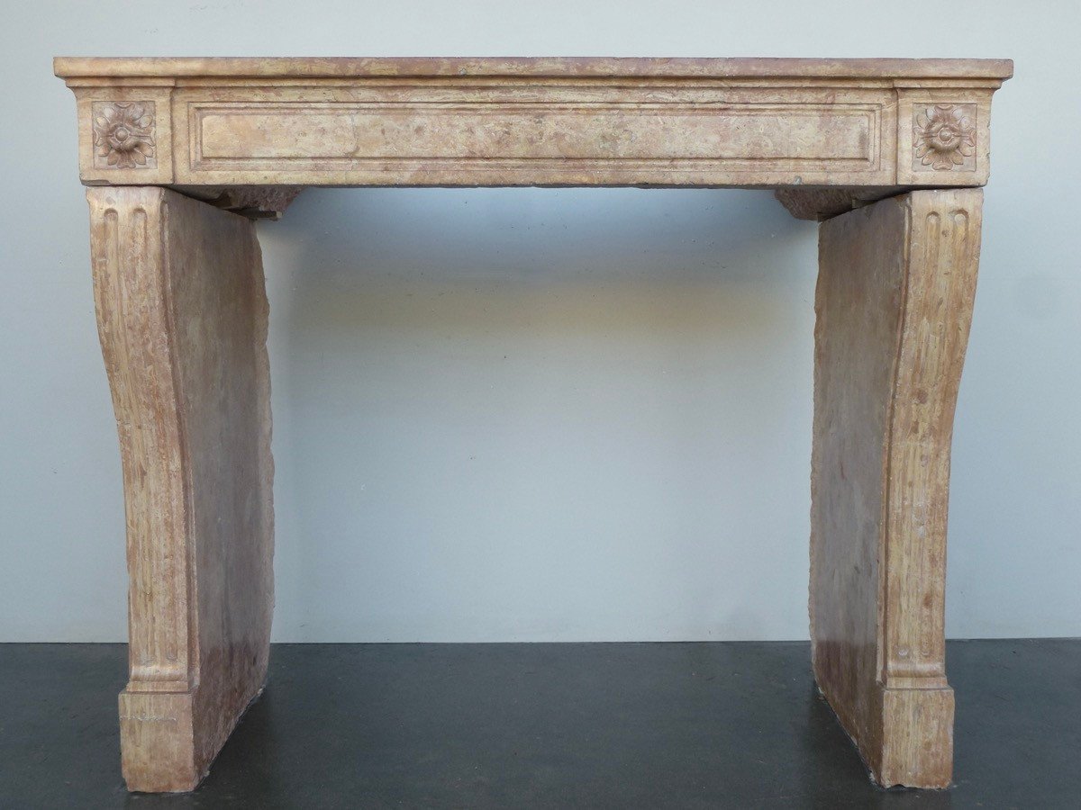 Small Louis XVI Period Fireplace In Marble Stone