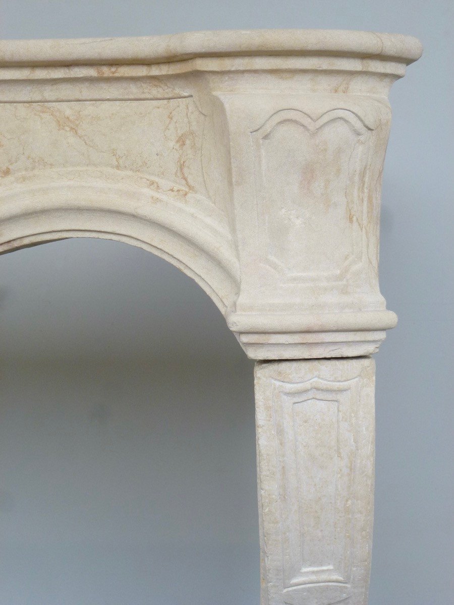 Very Important Louis XV Period Stone Fireplace-photo-2