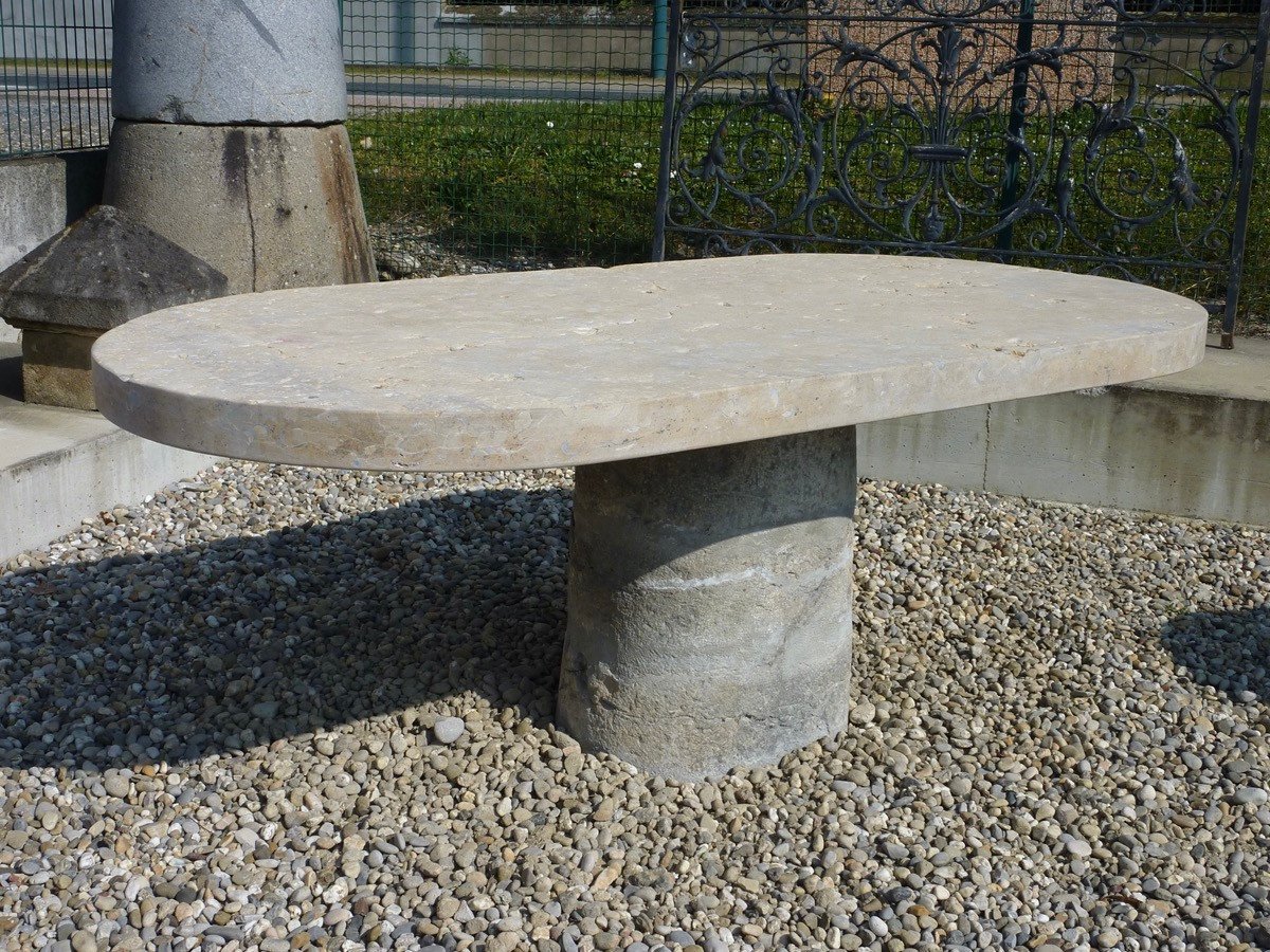Large Stone Garden Table-photo-2