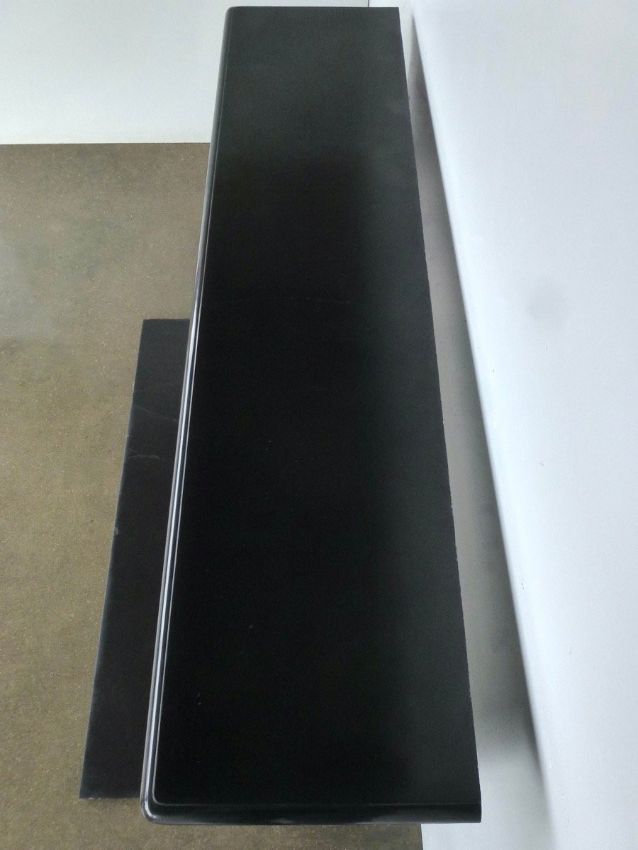 Fine Black Belgian Marble Fireplace-photo-4
