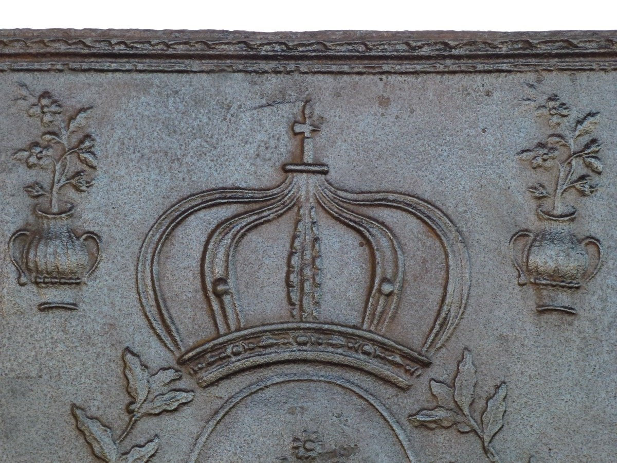 Restoration Period Franche-comté Fireplace Plate (114x97 Cm)-photo-4