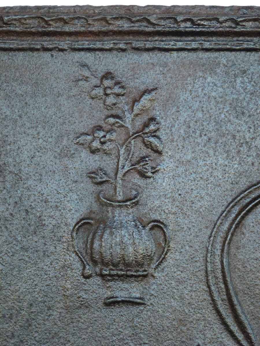 Restoration Period Franche-comté Fireplace Plate (114x97 Cm)-photo-2