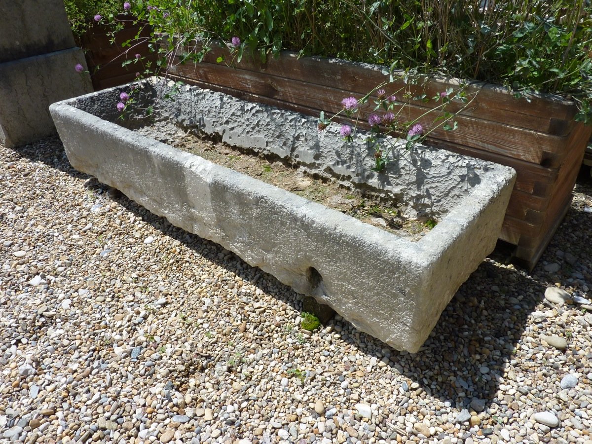 Bac en pierre dure pour jardinnière-photo-3