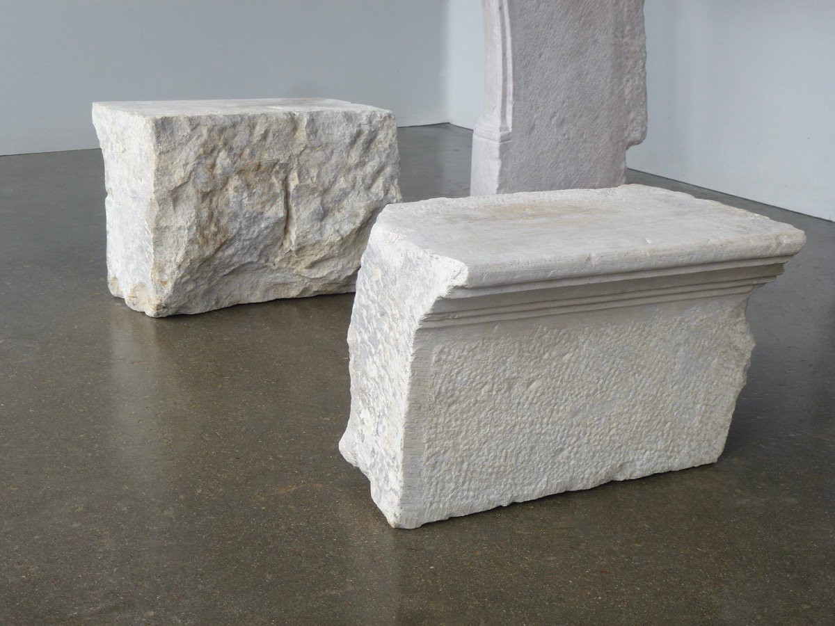 Cheminée en pierre de Bourgogne d'époque Louis XIV-photo-5