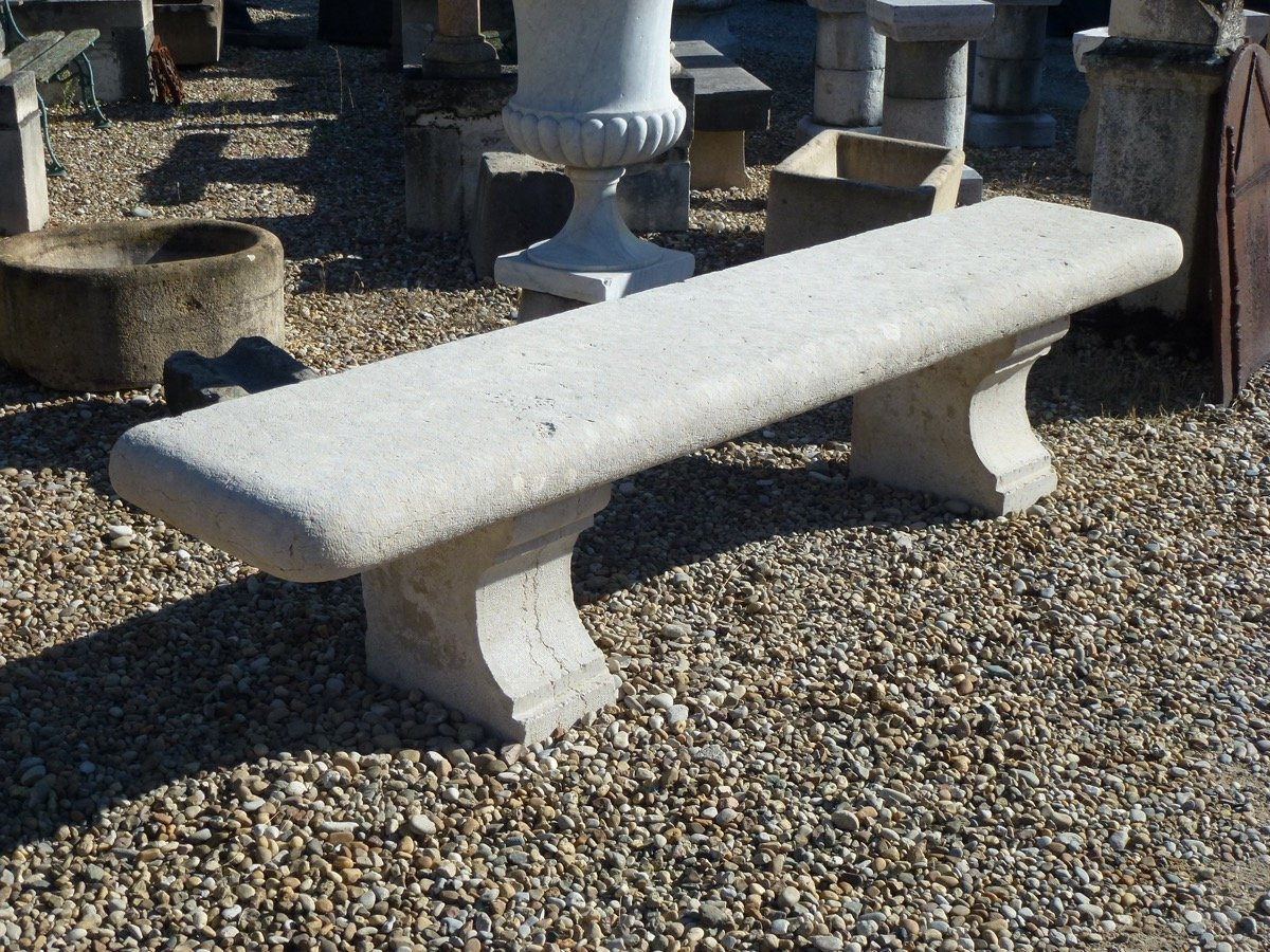 Park Bench In Villebois Hard Stone -photo-2