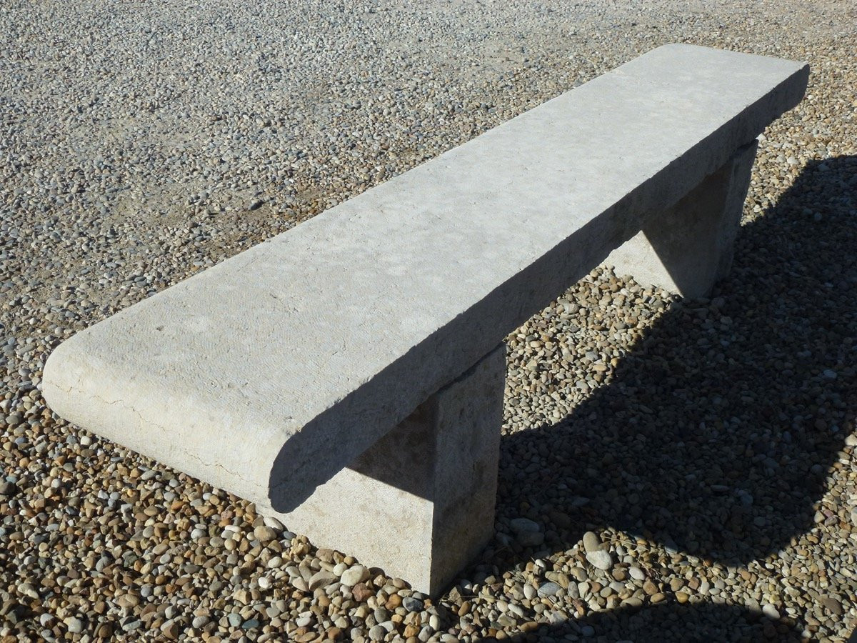 Park Bench In Villebois Hard Stone -photo-3