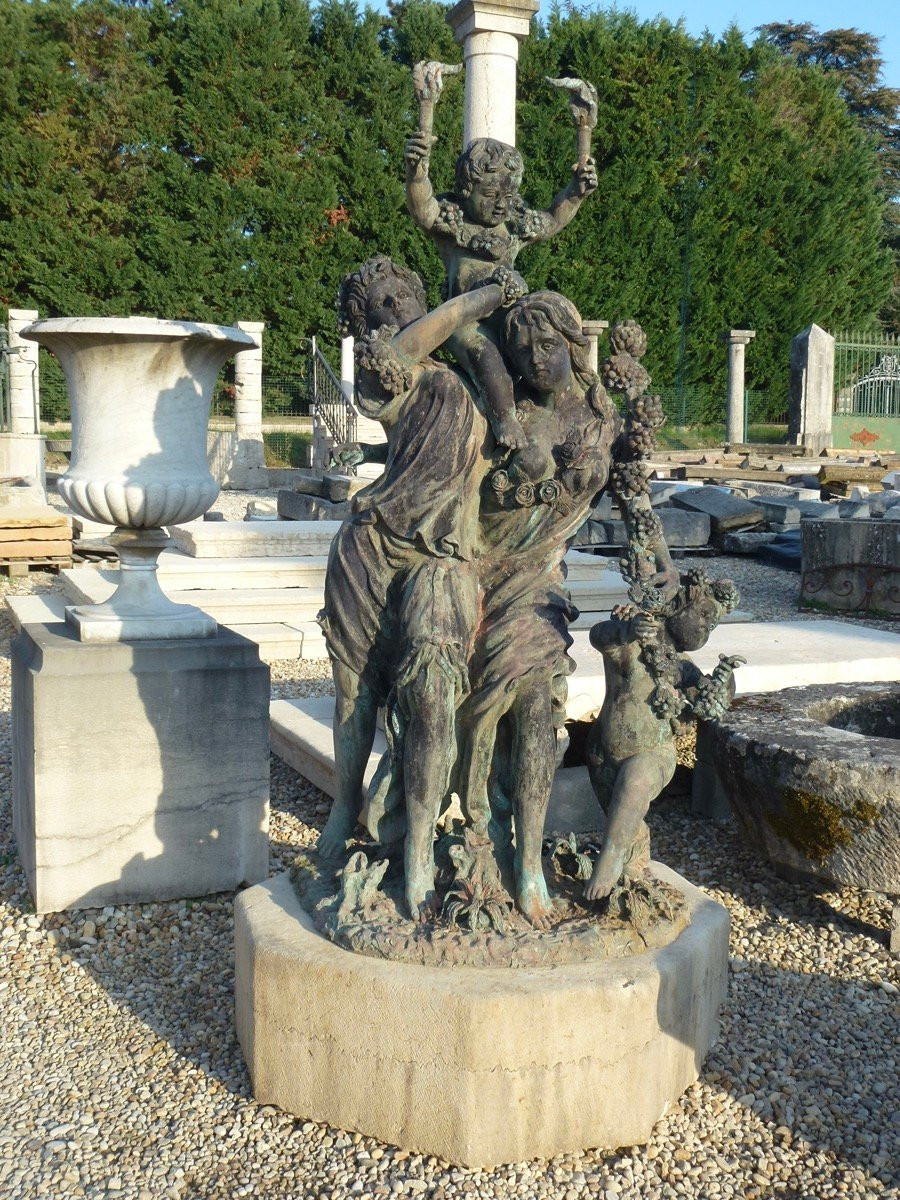 Life-size Bronze Sculpture "the Bacchanalia" After Clodion-photo-2