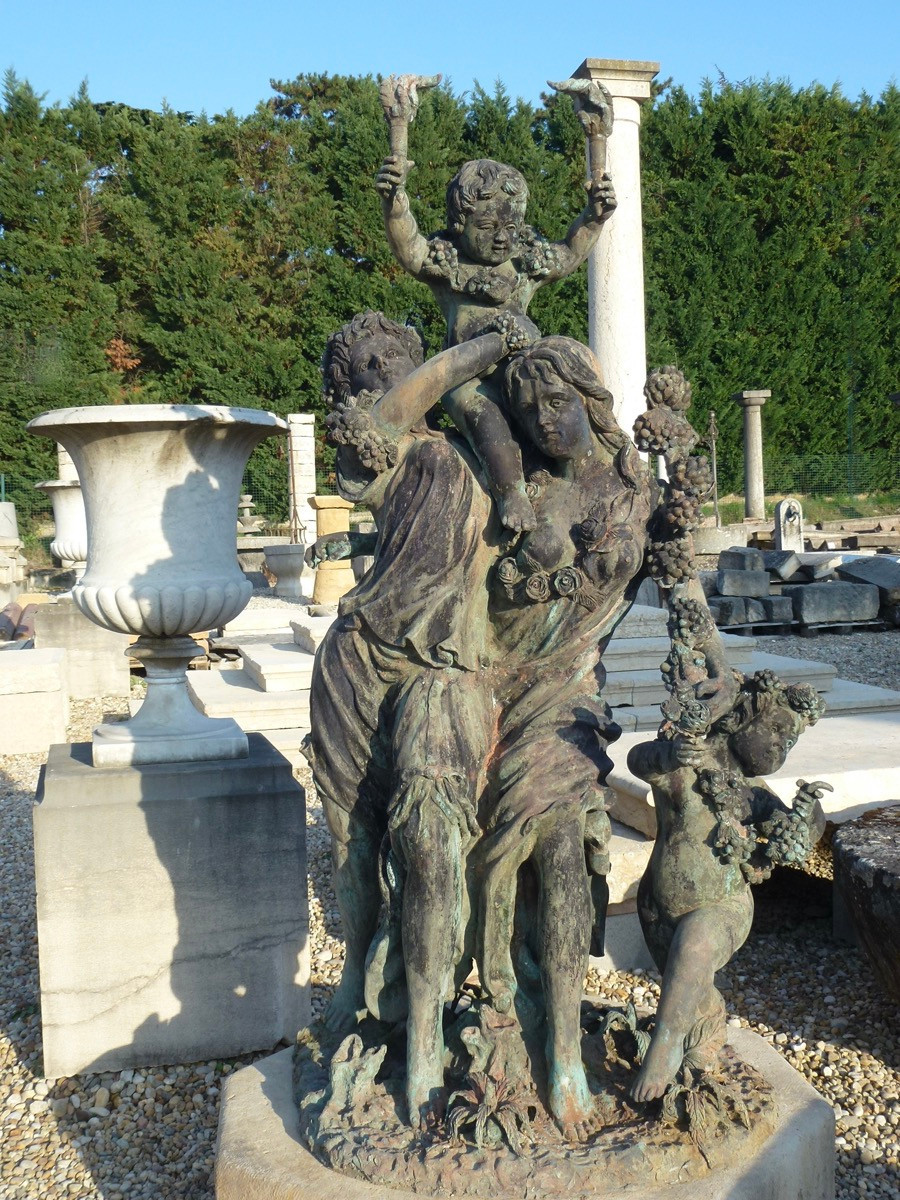 Life-size Bronze Sculpture "the Bacchanalia" After Clodion
