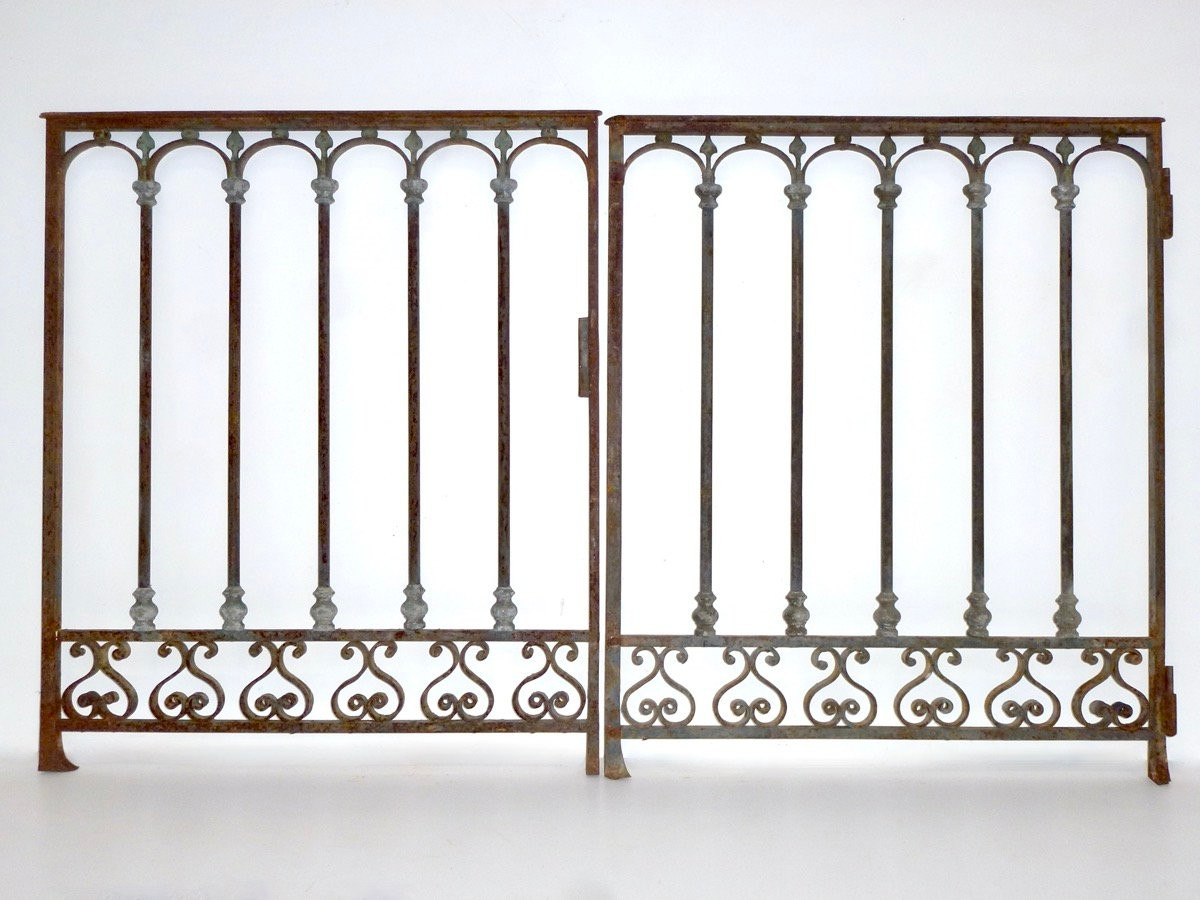 19th Century Wrought Iron Railing, 484 Cm-photo-2
