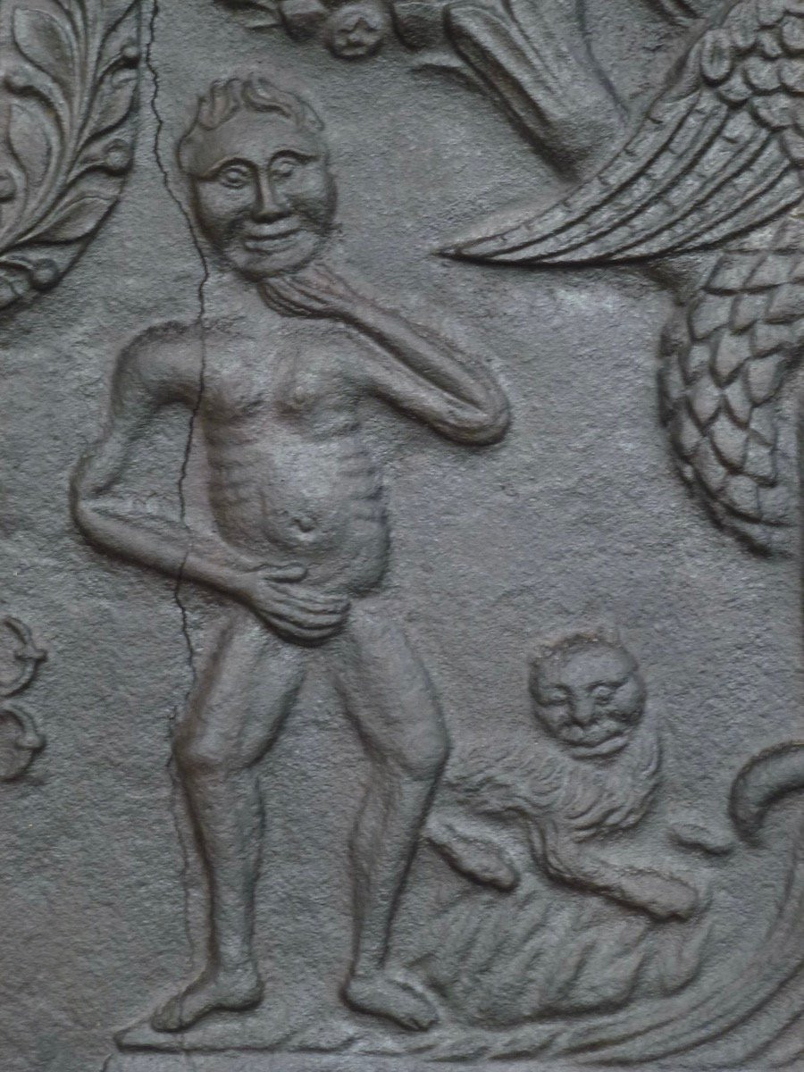 Fireplace Plaque Depicting Adam And Eve Under The Tree Of Knowledge "1604"-photo-3