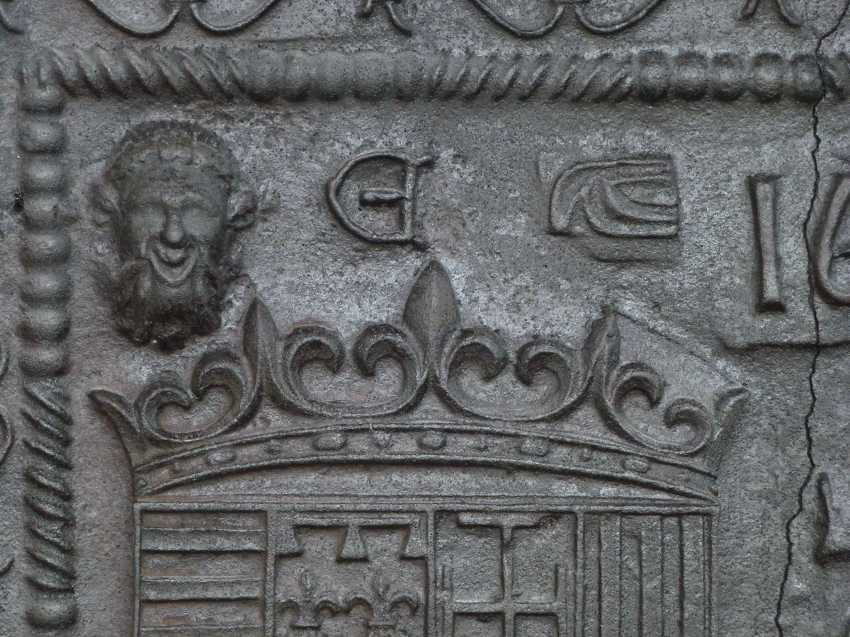 Fireplace Plaque Depicting Adam And Eve Under The Tree Of Knowledge "1604"-photo-2