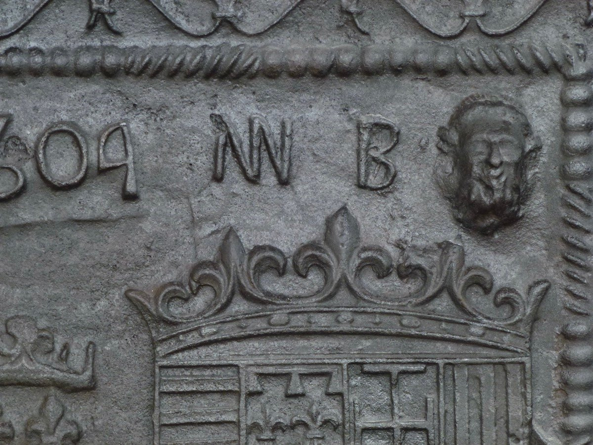 Fireplace Plaque Depicting Adam And Eve Under The Tree Of Knowledge "1604"-photo-3