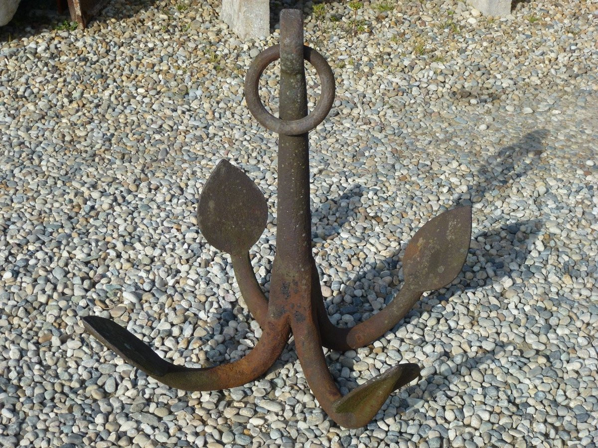 Importante ancre gappin en fer forgé-photo-3
