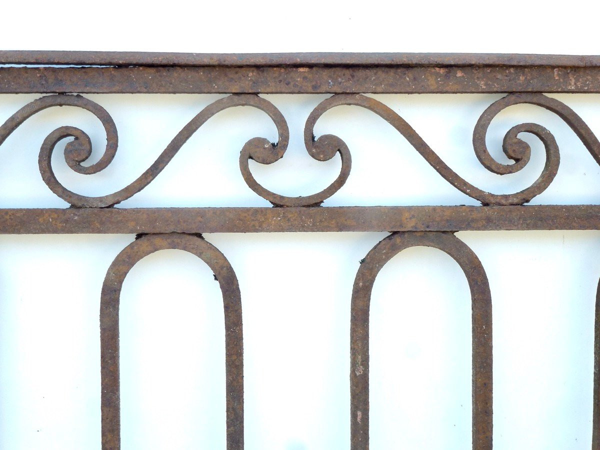 Garde-corps de terrasse en fer forgé d'époque Louis XVI-photo-2