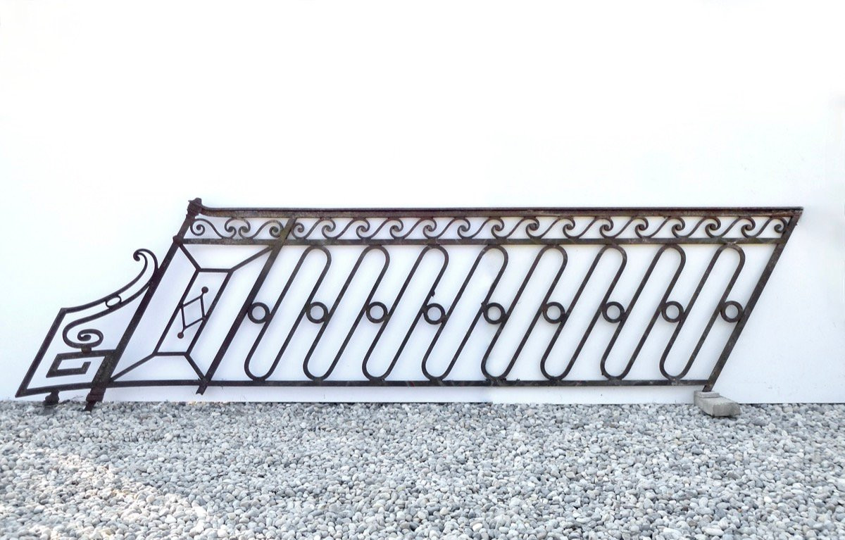 Pair Of Louis XVI Period Entrance Stair Railings-photo-2