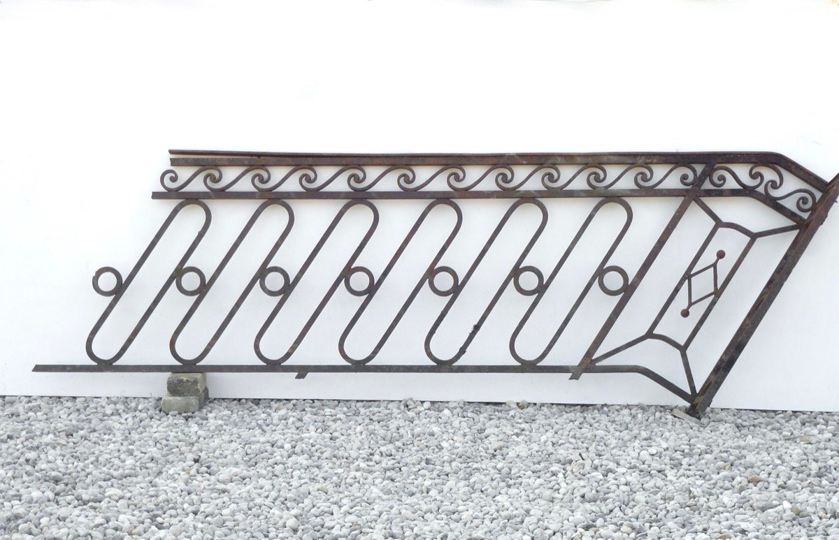 Pair Of Louis XVI Period Entrance Stair Railings-photo-3