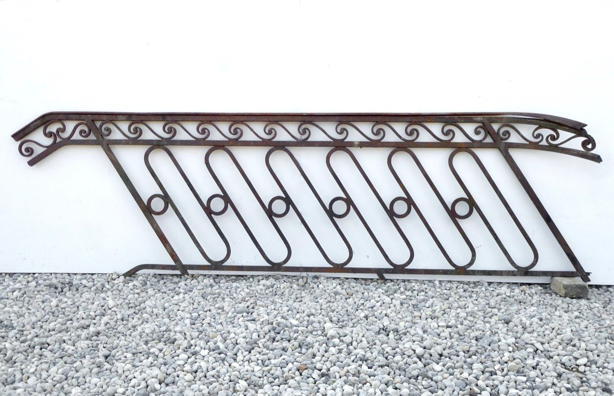 Pair Of Louis XVI Period Entrance Stair Railings-photo-5