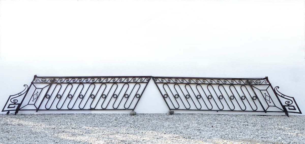 Pair Of Louis XVI Period Entrance Stair Railings