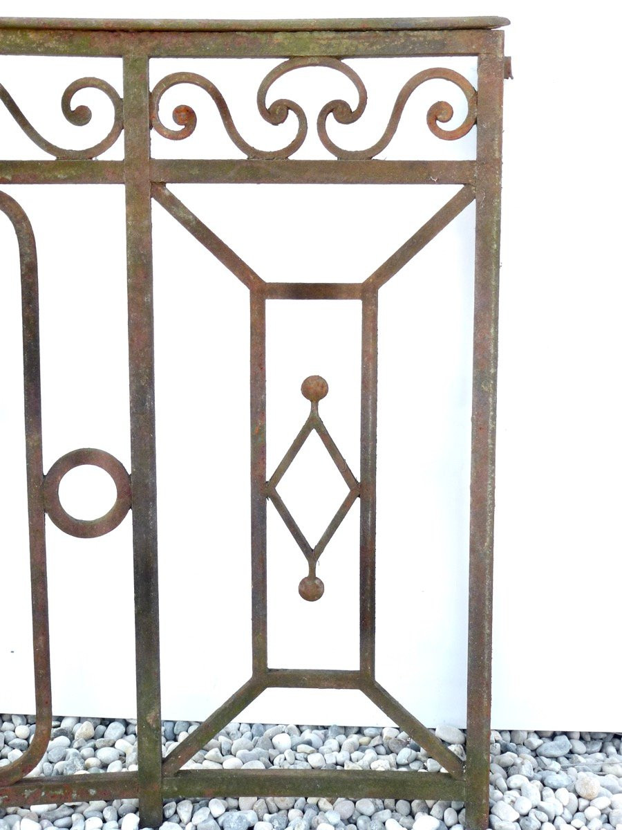 Balcon ou garde-corps de terrasse galbé d'époque Louis XVI-photo-4