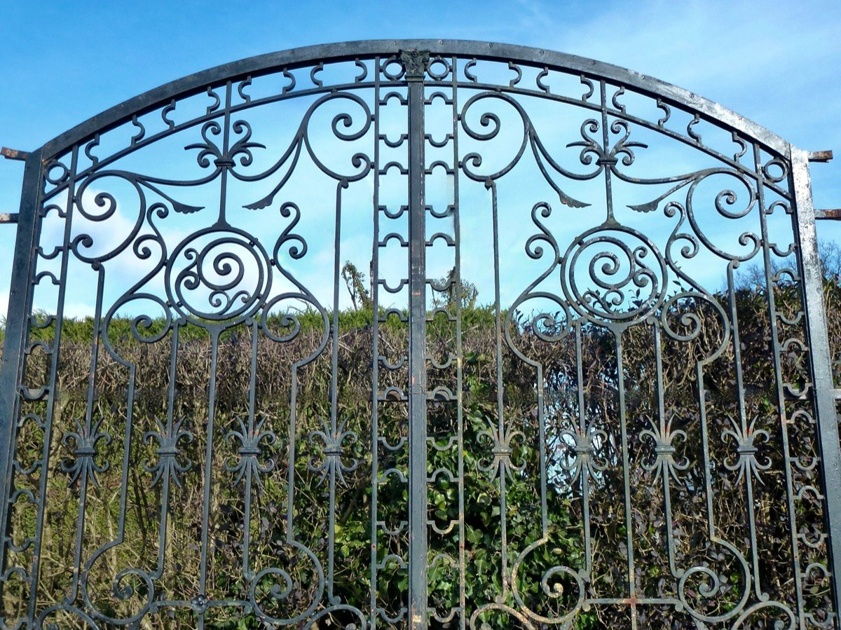 Elegant Napoleon III Wrought-iron Gate In Perfect Condition-photo-2