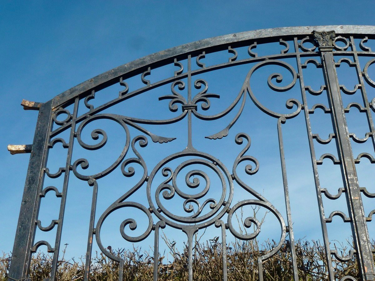 Elegant Napoleon III Wrought-iron Gate In Perfect Condition-photo-3