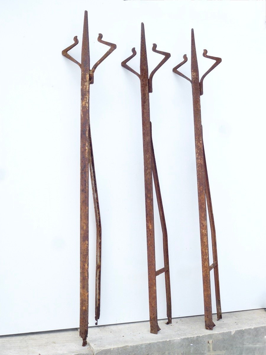 Grille de clôture en fer forgé Art Nouveau - XXe S. - Lg 23 m H 1 m-photo-7