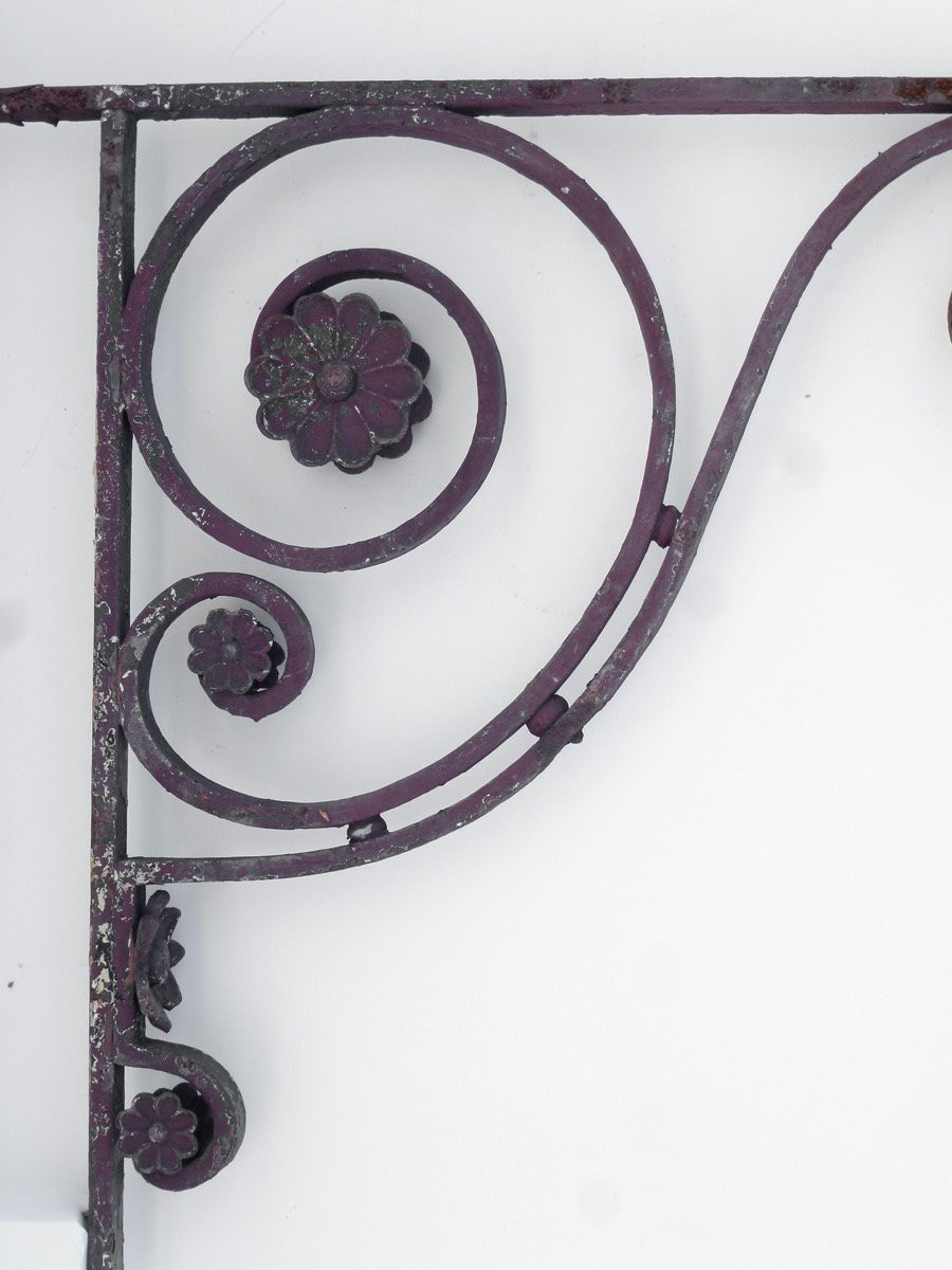Elegant Pair Of Wrought Iron Canopy Brackets-photo-4