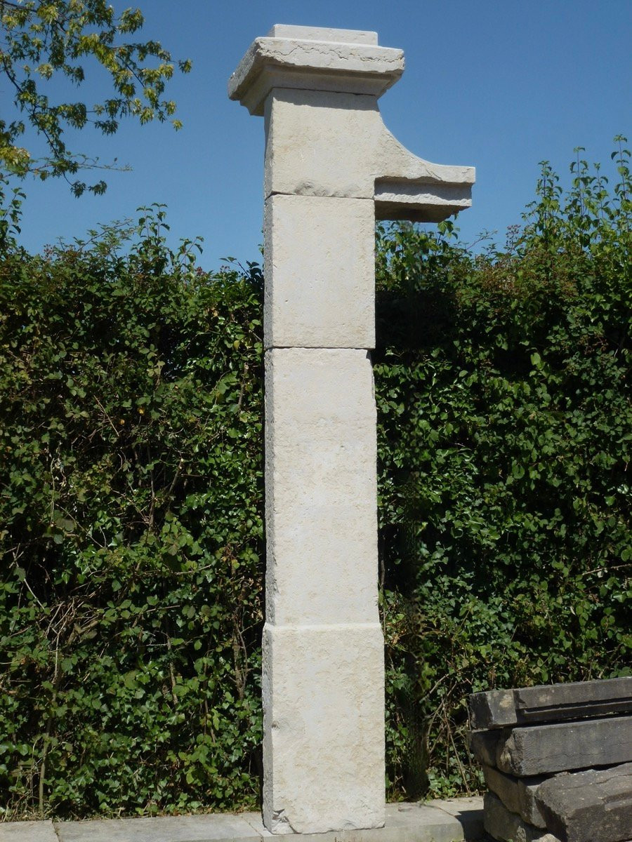 Pair Of Portal Pillars In Hard Stone 19th C.-photo-3
