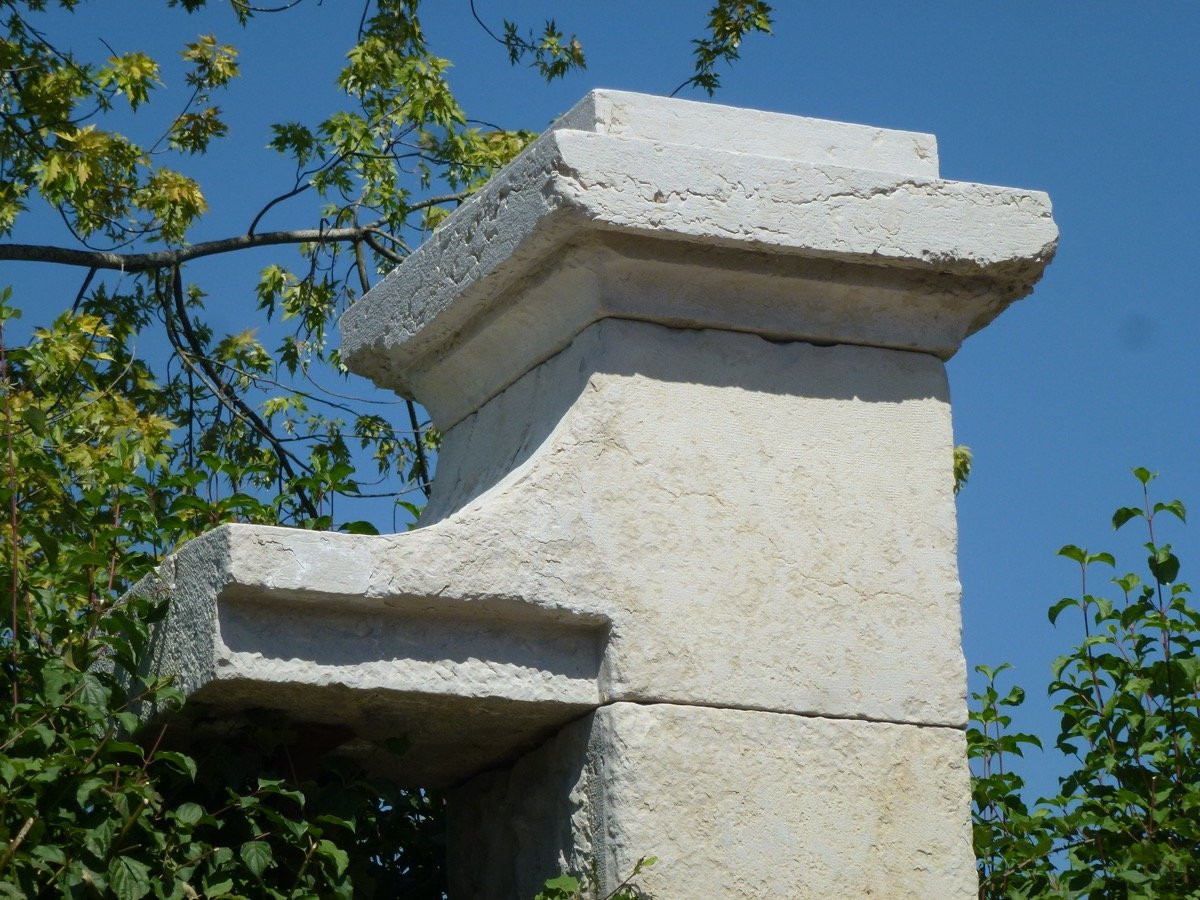 Pair Of Portal Pillars In Hard Stone 19th C.-photo-4
