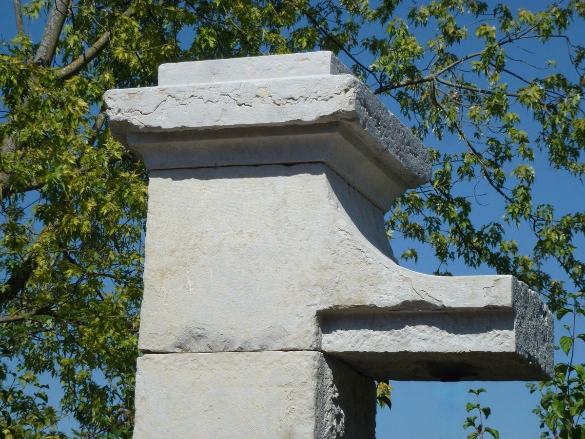 Pair Of Portal Pillars In Hard Stone 19th C.-photo-5