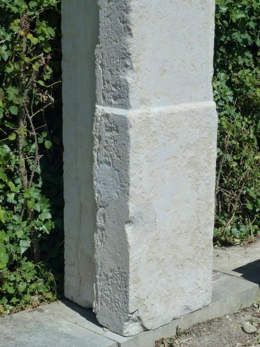 Pair Of Portal Pillars In Hard Stone 19th C.-photo-7