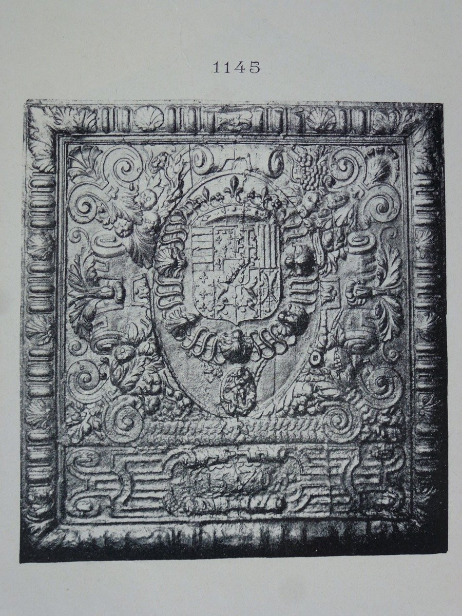 Museum Fireback Bearing The Coat Of Arms Of Charles III Of Lorraine, Dated 1570 ( 106 X112 Cm)-photo-4