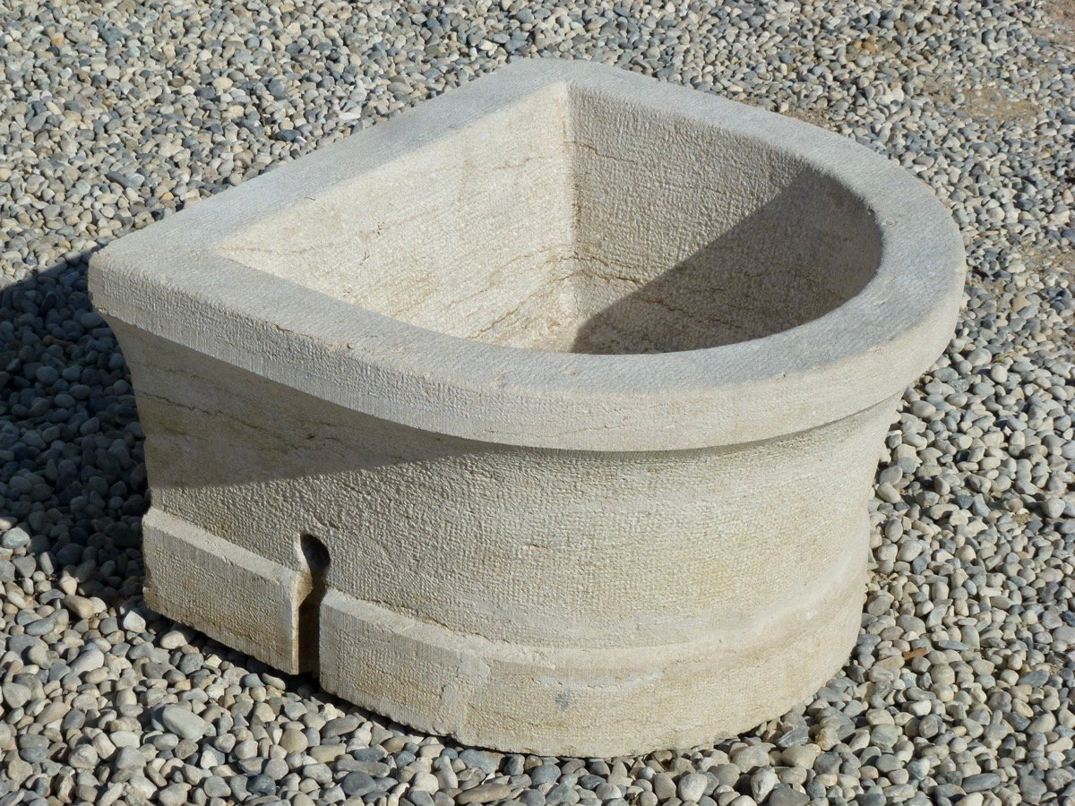 Semicircular Wall-mounted Fountain Basin-photo-2