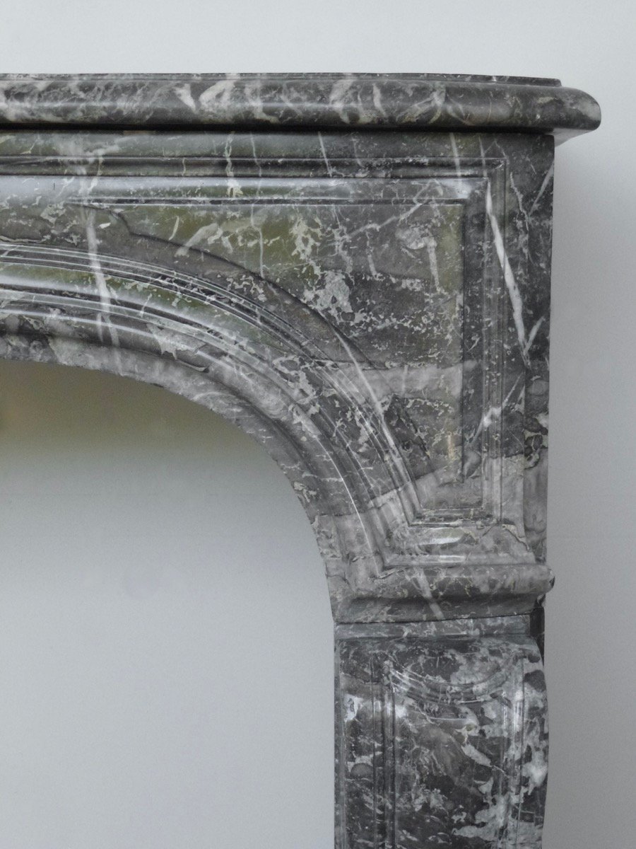 Sainte Anne Gray Marble Fireplace From The Pompadour Period-photo-2