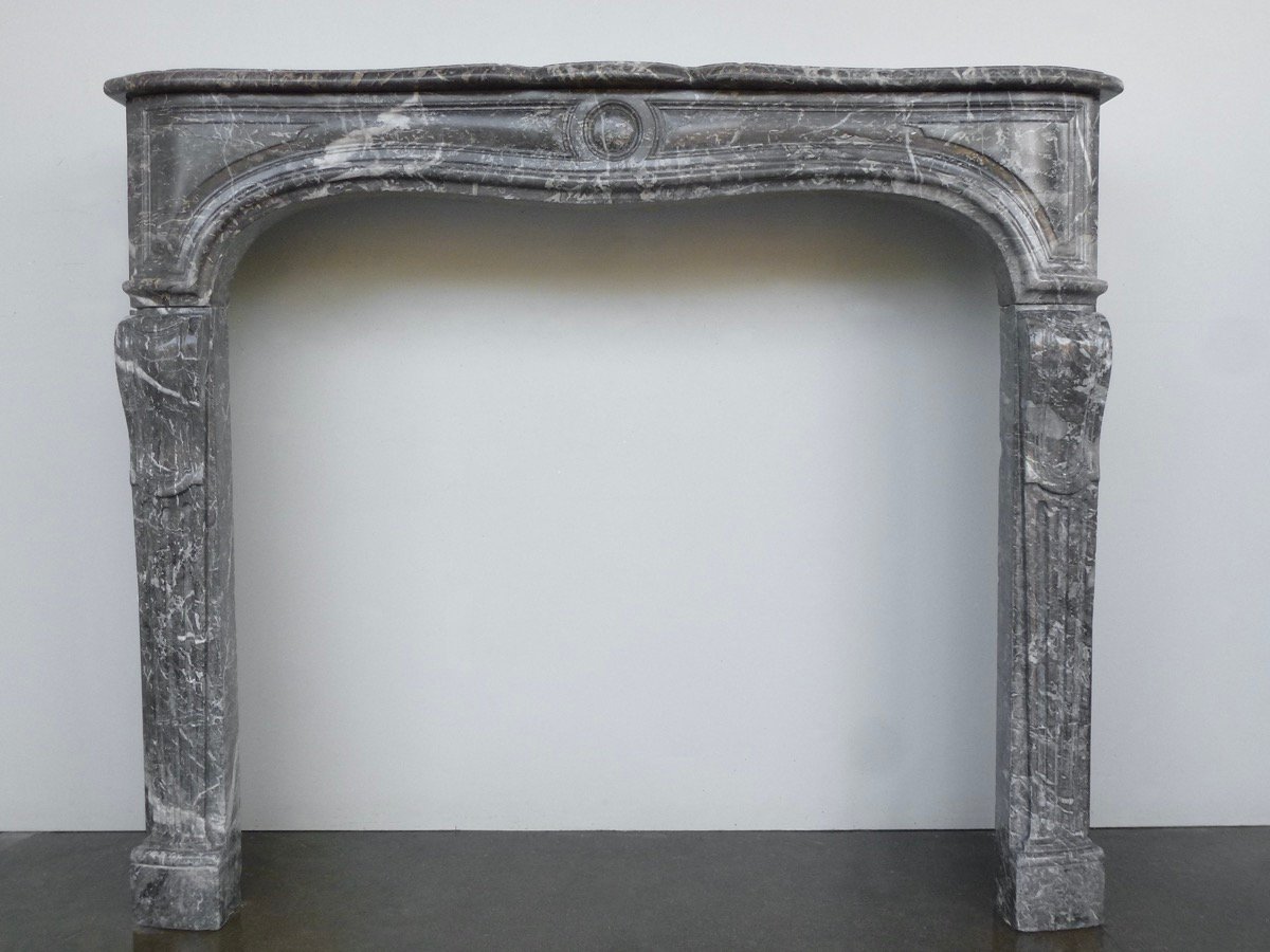 Sainte Anne Gray Marble Fireplace From The Pompadour Period